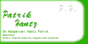 patrik hantz business card